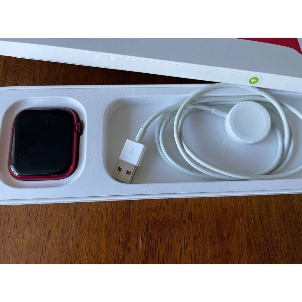 Working Apple Watch Series 7 Project Red Midnight W Charger new Band
